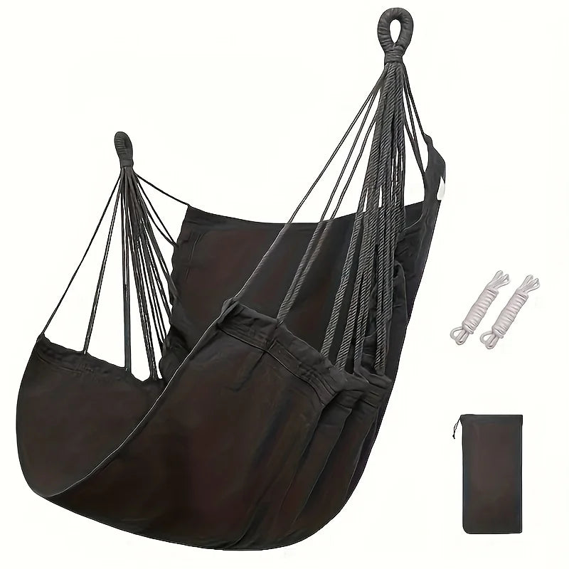 1Pc Leisure Fabric Hammock Chair Outdoor Swing Chair Hammock Dormitory Hammock Chair anti Rollover Hammock(With Storage Bag