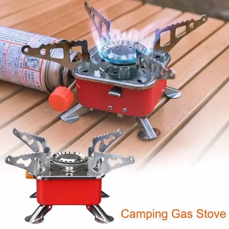 Camping Gas Stove Mini Big Power Heater Gas Stove Cookware Outdoor Tourist Burner Cooker Portable Picnic Cookware Barbecue BBQ