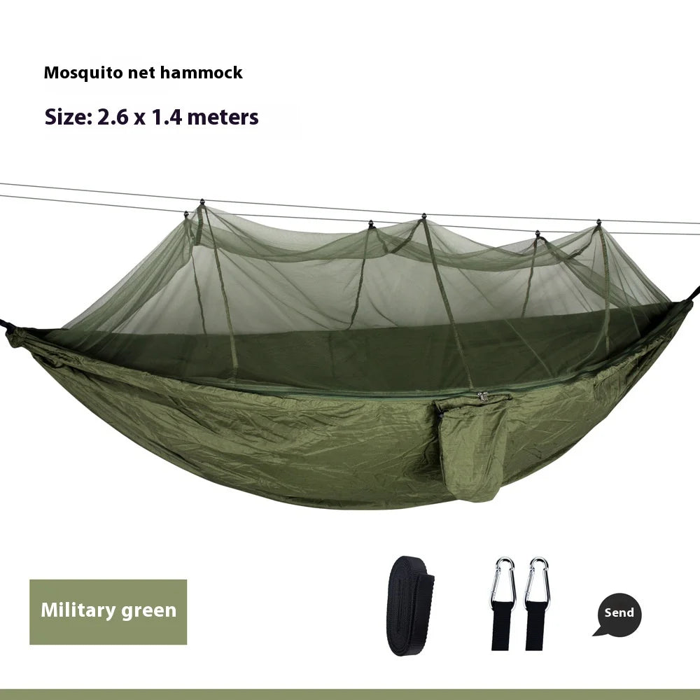 Lohascamping 2 Person Camping Hammock Mosquito Net Outdoor Furniture Bed Strength Sleep Swing Portable Hanging Garden Hammock