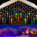 Street Garland Winter Festoon Led Light Curtain Icicle Garlands for New Year Droop 0.3M 0.4M 0.5M for Christmas Decorations 2024