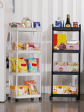 Household Multi-Layer Small Cart Storage Rack Floor to Floor Kitchen Bedroom Bathroom Storage Rack Storage Rack with Wheels