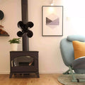 Heat Powered 4 Blades Stove Fan,Silent Flue Pipe Fireplace Fan, Eco-Friendly on Chimney for Wood Log Burner Fireplace