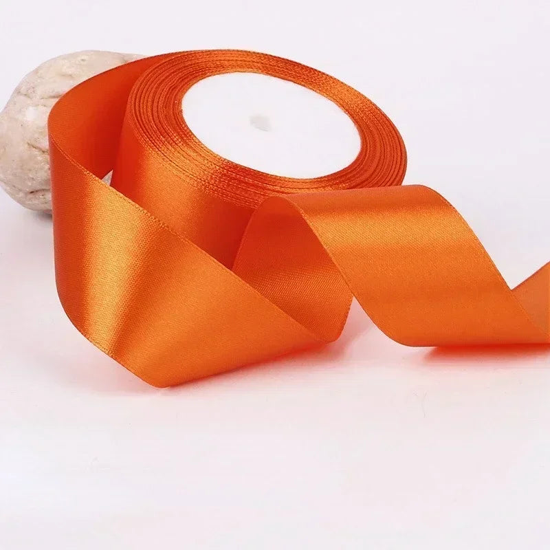 6/10/15/20/25/40/50Mm 25Yards/Roll Satin Ribbons for Wedding Christmas Party Decoration Handmade DIY Bow Craft Card Gift Wrap