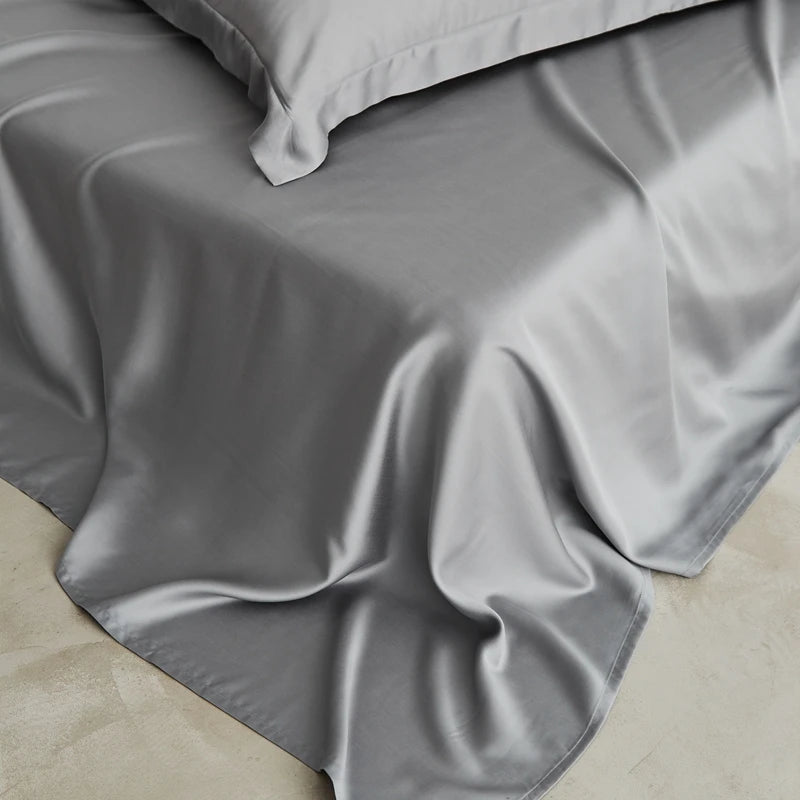 Bedding Set 100% Organic Bamboo Bed Sheet Set Luxury Cooling Fitted Sheet Flat Sheet Pillowcase Silky Soft Bedsheet Wrinkle Free