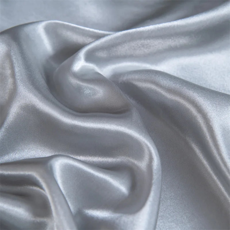 Satin Sheets Fitted Sheet Solid Color Rayon Mattress Cover Elastic Band Bed Sheet King 200X200 200X220 No Pillowcase Beddings