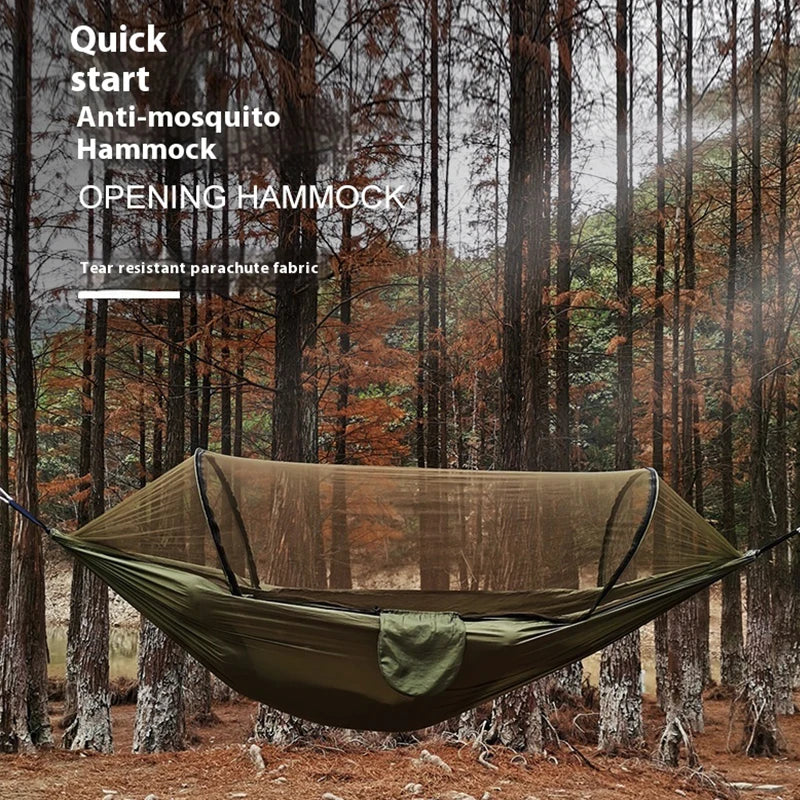 Lohascamping 2 Person Camping Hammock Mosquito Net Outdoor Furniture Bed Strength Sleep Swing Portable Hanging Garden Hammock