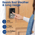 Smart Lock with Password, Keyless Entry Door Lock with Touchscreen Keypads, Easy to Install, App Unlock, 50 User Codes