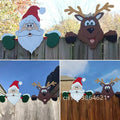 2024 New Year Santa Claus Fence Peeps Christmas Decoration Outdoor Holiday Occasion Home Garden Новы Decoration Navidad