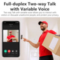 Video Doorbell 2S Set 5000Mah Rechargeable Battery 30°Pan Lens Human Detection Two-Way Talk Waterproof 100% Wire-Free Chime