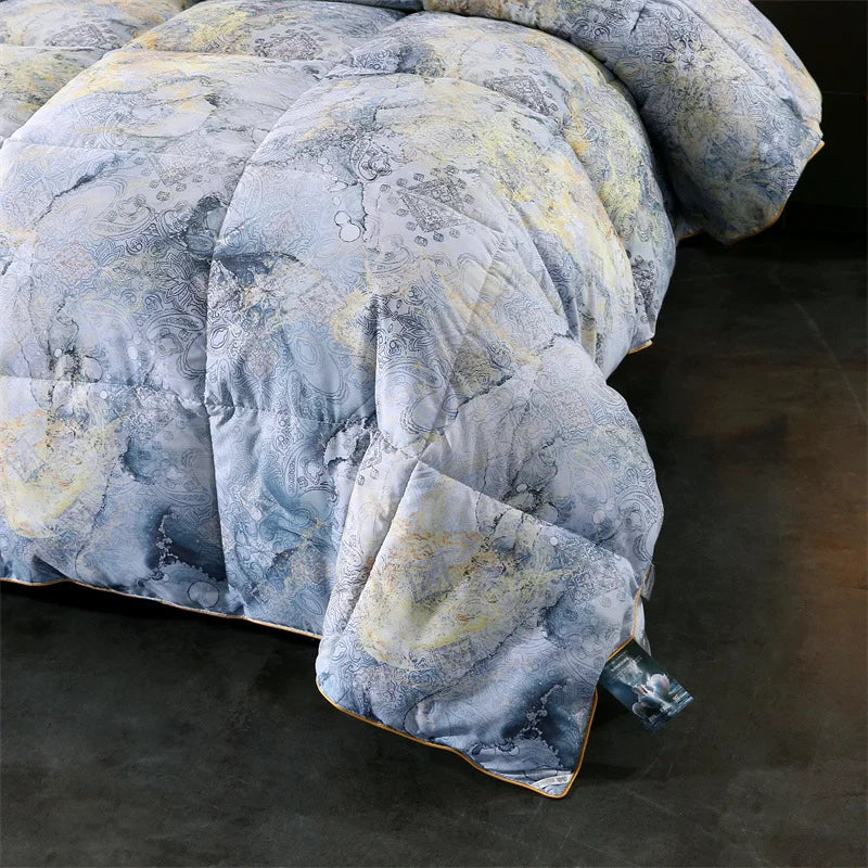 Thicken White Goose down Fluffy Soft Comforter for Double Bed Super Warm Duvet Queen/King Size 구스다운 이불 200X230Cm 겨울 보온 구스다운 이불