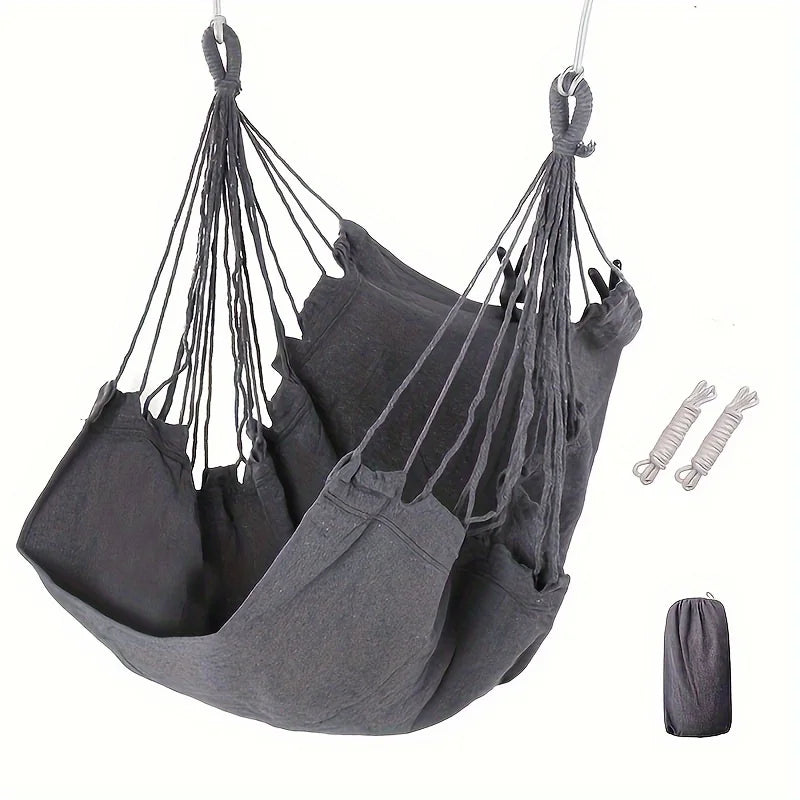 1Pc Leisure Fabric Hammock Chair Outdoor Swing Chair Hammock Dormitory Hammock Chair anti Rollover Hammock(With Storage Bag