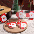 100/25Pcs Santa Claus Paper Lollipop Cards Christmas Candy Packing Cards Holder DIY Gifts Wrapping New Year Party Decor Supplies