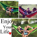 Single Person Portable Outdoor Camping Hammock with Nylon Color Matching Hammock High Strength Parachute Fabric Hanging Bed