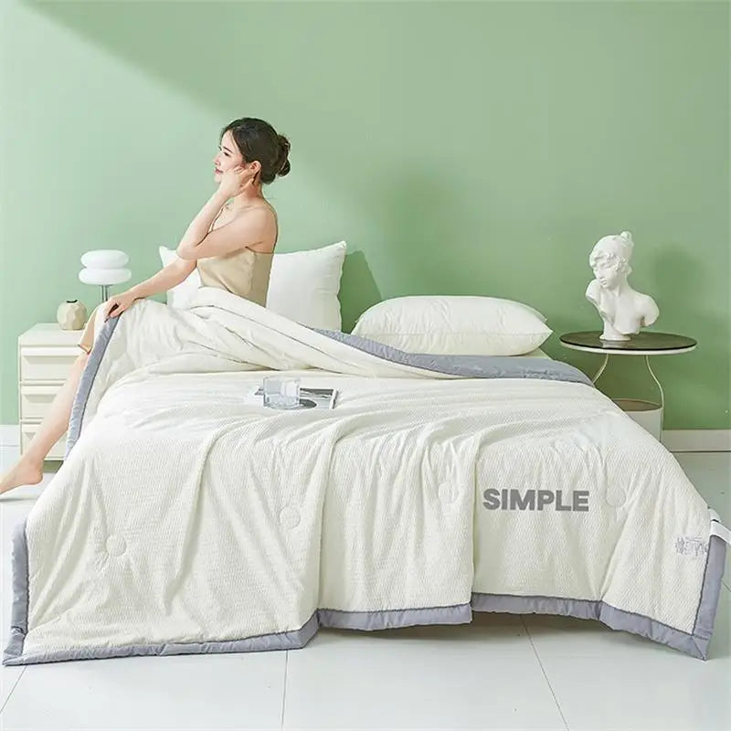 Washed Air Conditioner Quilt Cooling Blanket Keep Cool in Hot Summer Summer Quilt Air Conditioning Quilt Summer Cooler Quilt