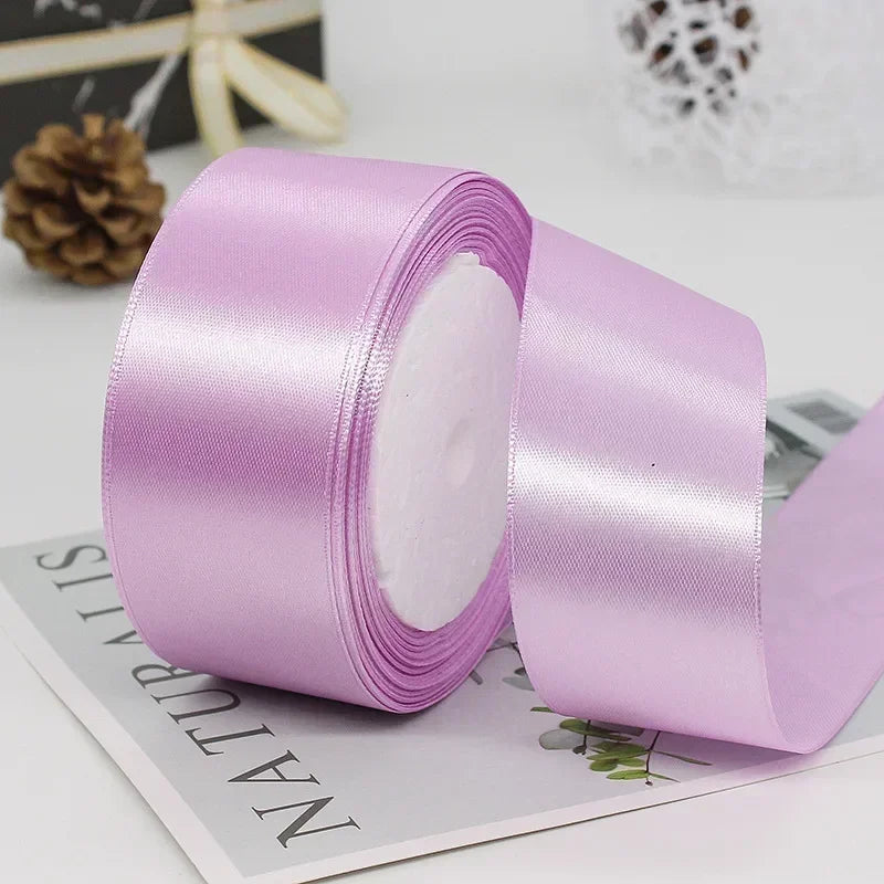 6/10/15/20/25/40/50Mm 25Yards/Roll Satin Ribbons for Wedding Christmas Party Decoration Handmade DIY Bow Craft Card Gift Wrap