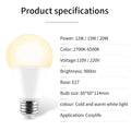 110V 220V E27 Wifi Smart LED Light Bulbs 20W 15W 12W LED Lamp Dimmable APP Vioce Control Support Alexa Google Home Home Lighting