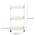 Household Multi-Layer Small Cart Storage Rack Floor to Floor Kitchen Bedroom Bathroom Storage Rack Storage Rack with Wheels