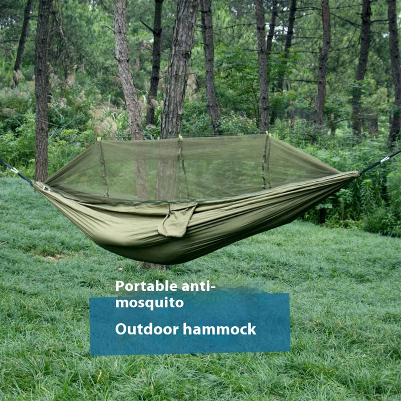 Lohascamping 2 Person Camping Hammock Mosquito Net Outdoor Furniture Bed Strength Sleep Swing Portable Hanging Garden Hammock