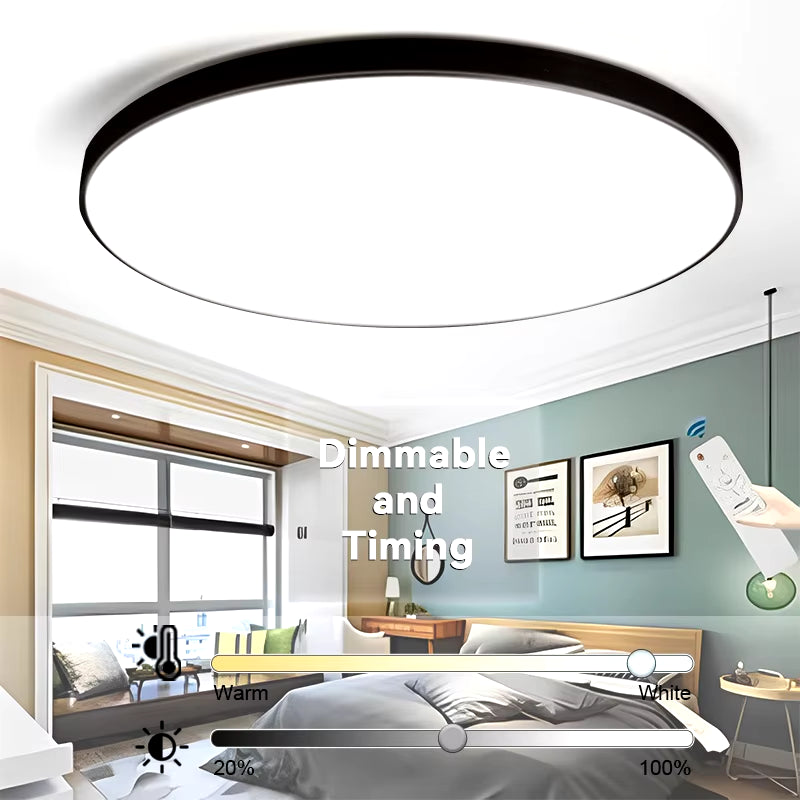 LED Ceiling Lamp Remote Control Ceiling Chandelier Modern Lustre Smart Dimmable Led Ceil Lighting Fixture for Living Room Home