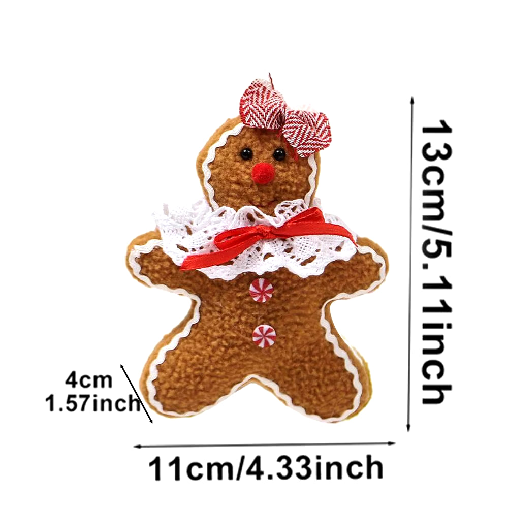 Gingerbread Man Christmas Decorations Cookies Doll Christmas Pendant Hangings Figurines Decoration Props for Christmas Tree