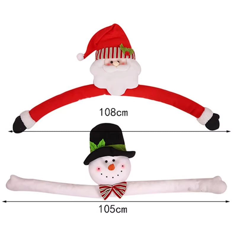 105Cm Cute Hugs the Tree Doll Santa Claus Snowman Christmas Tree Ornament Festive Decor Noel Atmosphere Cloth Xmas New Year 2022