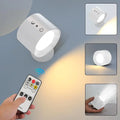 LED Wall Lamp Smart Magnetic Wall Light Touch Reading Lamp Remote Control Rotatable USB Rechargeable Portable Night Light