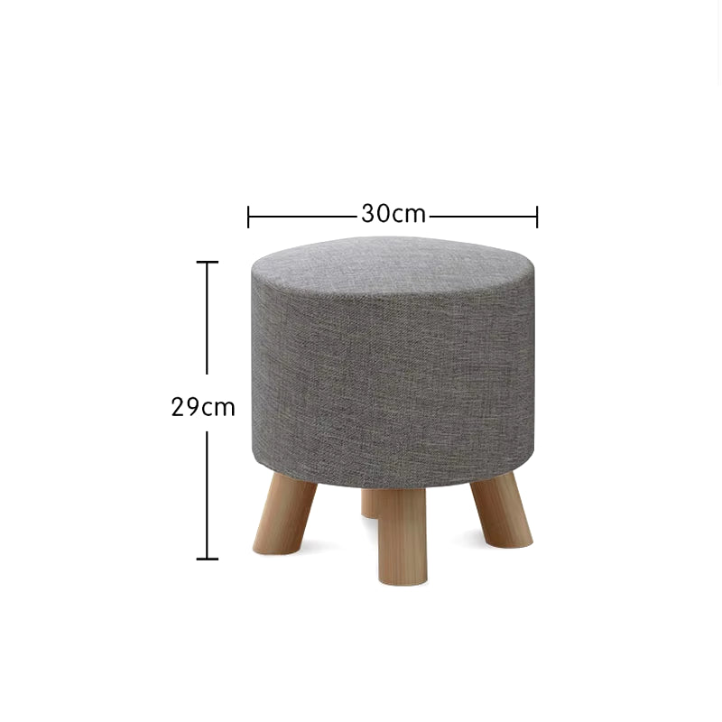 Bedroom Furniture round Stool Wooden Bedroom Dining Furniture Shoe Rack Footstool