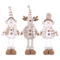 Christmas Snowman Telescopic Doll New Knitted Elk Doll Window Scene Christmas Decoration Merry Christma Gift Happy New Year 202