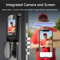 3D Face Recognition Smart Door Lock,Contactless Entry Smart Lock with Video Doorbell Camera,Wifi Digital Aluminum Face ID Fingerprint Smart Mortise Lock for Front Door