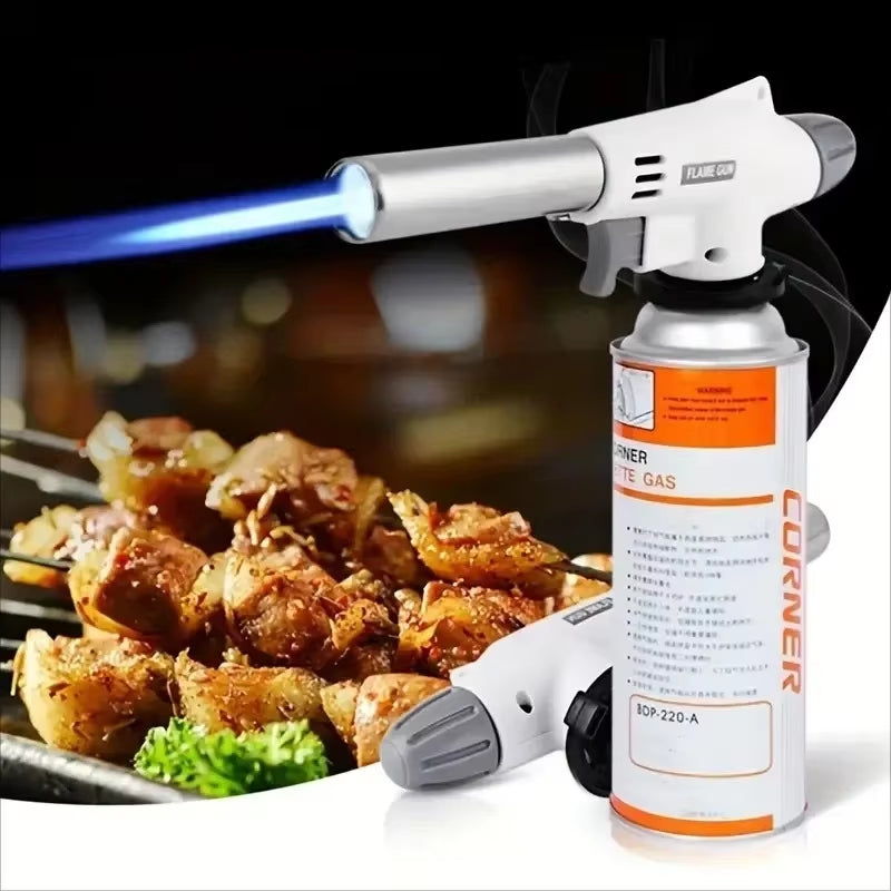 Portable Flame Gun Multifunctional Barbecue Torch Burner for Camping BBQ Desserts, Soldering, Cooking Heating Tool, Household Fl