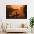 Old Man Fishing in the Stream, Wall Decoration Art Painting Poster Decorative Painting Canvas Wall Art Room Posters Wall Art Bedroom Painting08X12Inch(20X30Cm)