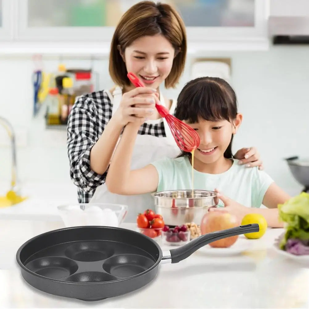 Frying Pan 4 Dimples Non Stick Fried Egg Burger Pancake Pan Non-Stick Coated Pan Breakfast Pan 4 Well Small Frying Pan Electric