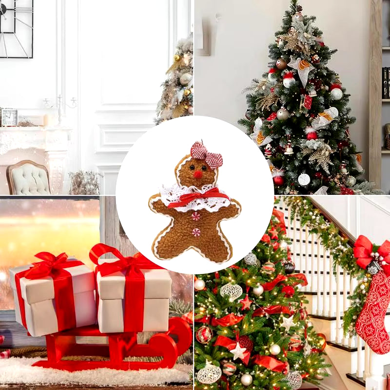 Gingerbread Man Christmas Decorations Cookies Doll Christmas Pendant Hangings Figurines Decoration Props for Christmas Tree