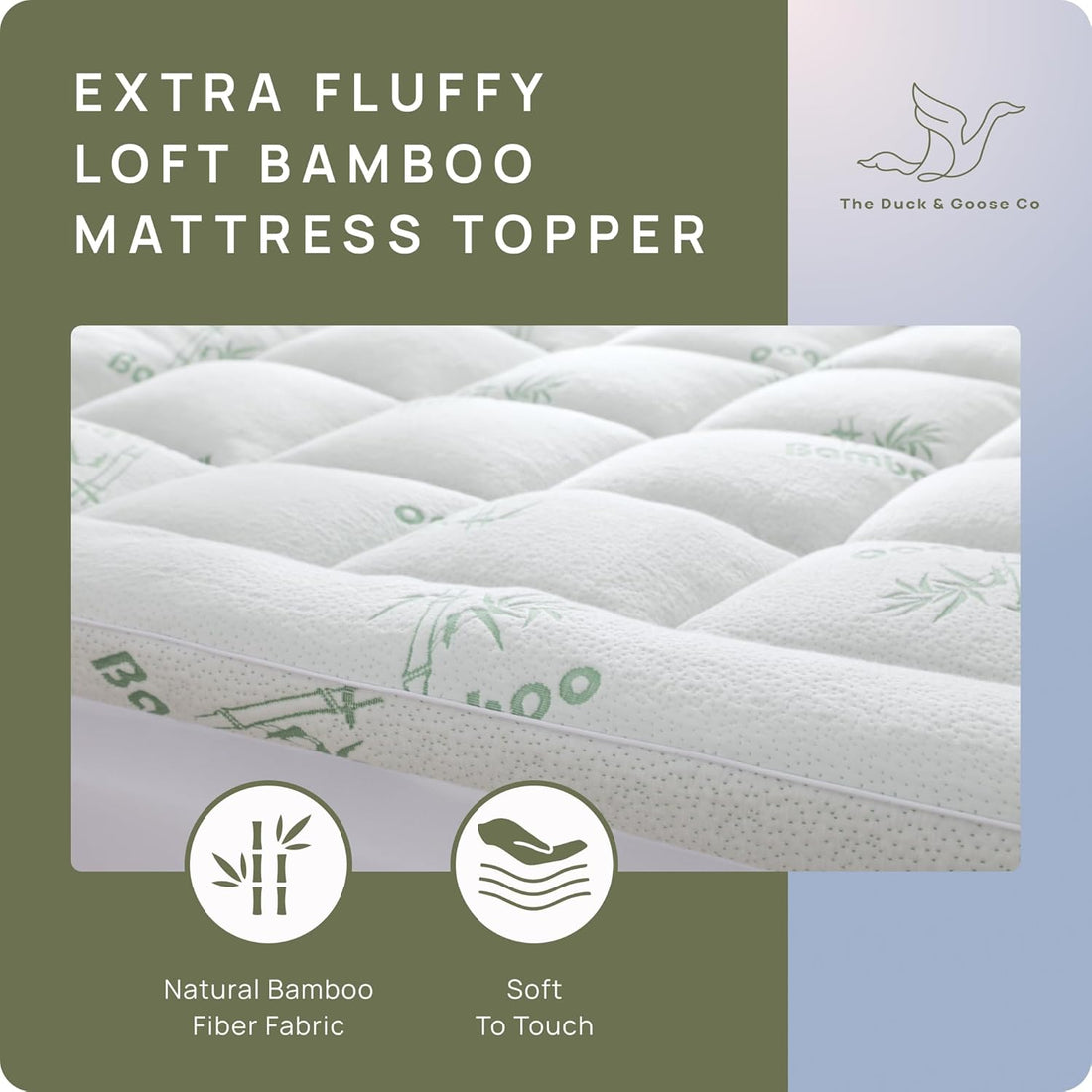 Cooling Mattress Topper - Twin Size | Plush Pad Mattress Topper for Back Pain Relief, 8-21" Deep Pocket | Viscose Made from Bamboo Pillow Top | Bedroom Essentials