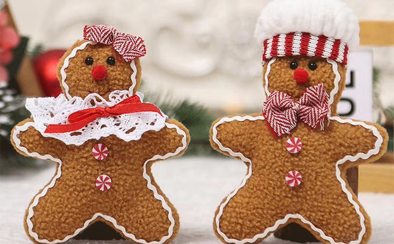 Gingerbread Man Christmas Decorations Cookies Doll Christmas Pendant Hangings Figurines Decoration Props for Christmas Tree