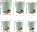 Indoor Self Watering Planters with Drainage Holes and Saucers, 8, 7, 6.5, 6, 5.5, 5 Inches, Green, 6 Pots