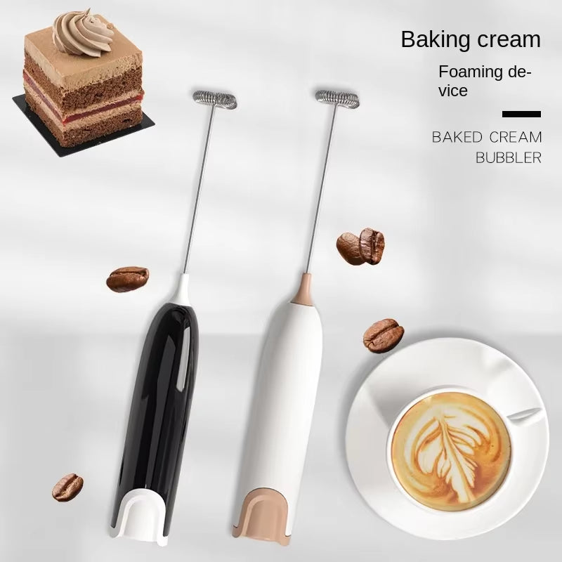 Coffee Frother Electric Mini Milk Frother Milk Stirrer Frother Milk Cap Household Milk Frother Home Appliances for Kitchen Coffe