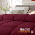 California King 2200 Series Comforter down Alternative Quilted Duvet Insert with Corner Tabs All-Season - Luxury Hotel Comforter - Breathable - Reversible - Machine Washable - Burgundy