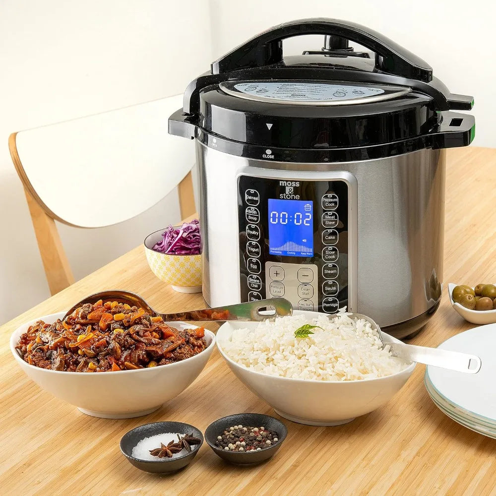 Electric Pressure Cooker with Large LCD Display, Multi-Use 6 Quart Electric Pot, 14 in 1 Slow Cooker, Rice Cooker