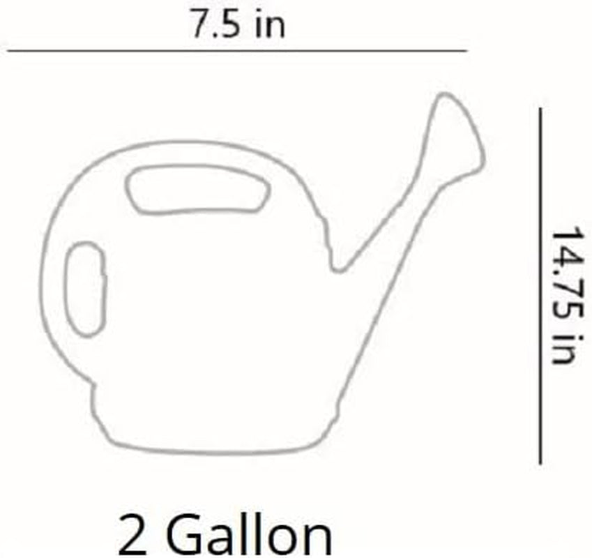 2 Gallon Standard Watering Can, Green