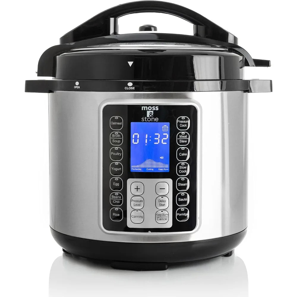 Electric Pressure Cooker with Large LCD Display, Multi-Use 6 Quart Electric Pot, 14 in 1 Slow Cooker, Rice Cooker