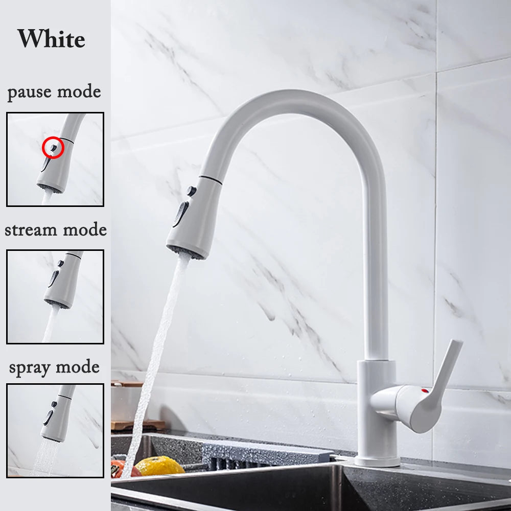 Kitchen Faucet Black Kitchen Tap Pull Out Kitchen Sink Mixer Tap Brushed Nickle Stream Sprayer Head Chrome Kitchen Water Tap