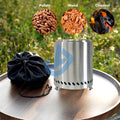 Outdoor Camping Non-Smoking Portable Stainless Steel Burner Heater Mini Fire Wood Stove Campfire Stove Pit Fire Basin Equipment